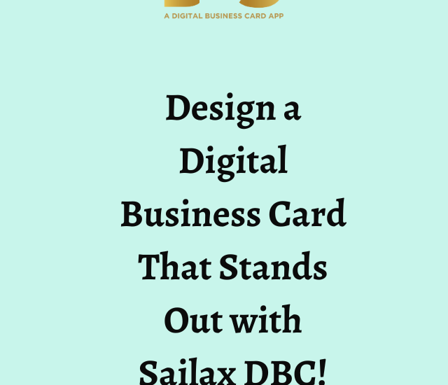 Design a Digital Business Card That Stands Out with Sailax DBC!